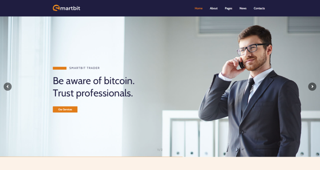Corporate finance website design showing secure digital dashboard for bank investments