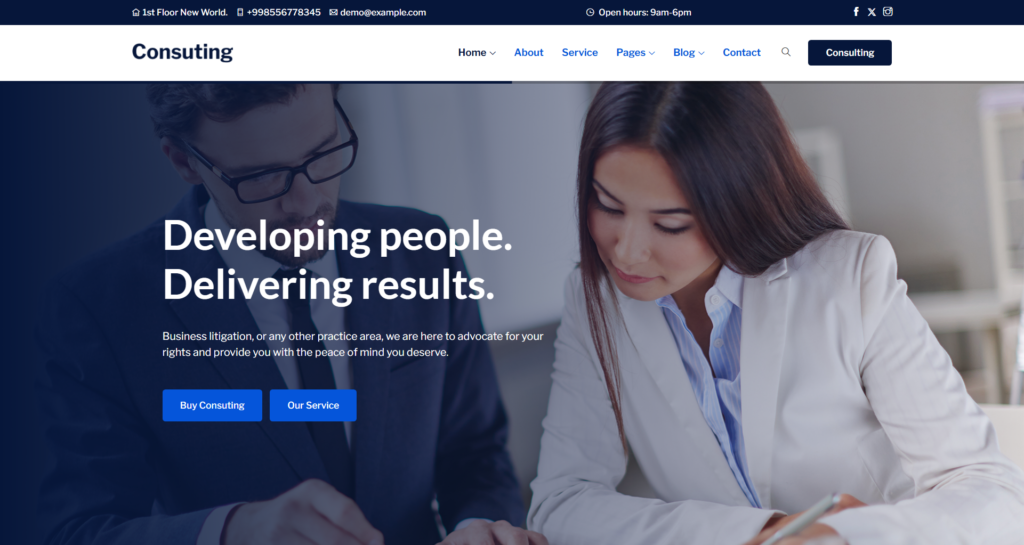 IT solution consulting website design for technology agencies and corporate business services