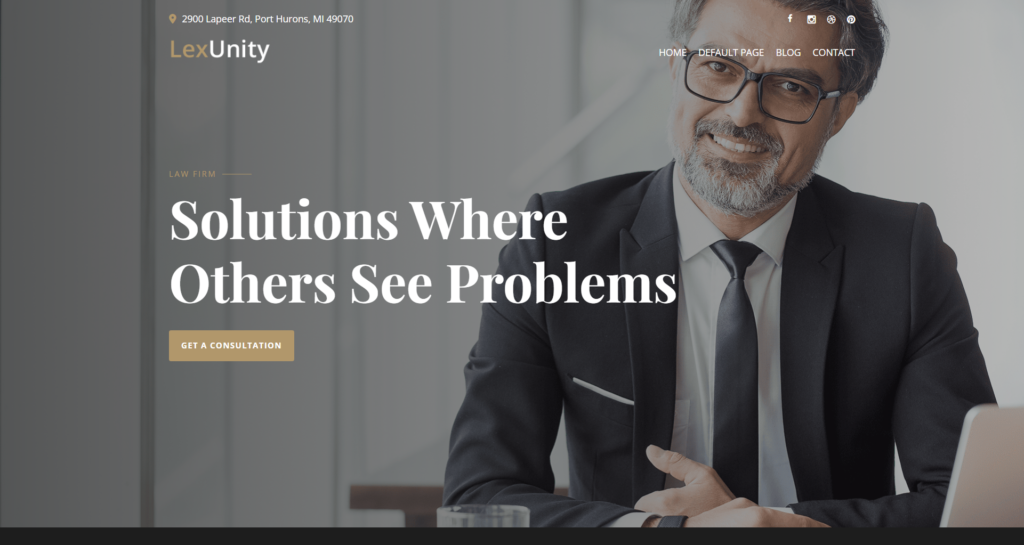 Reliable law firm website design showcasing corporate advocate services, legal support expertise, and professional consultant profiles for businesses seeking justice.
