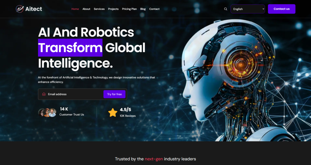 Reliable specialist artificial intelligence website architecture demonstrating expertise in data science and corporate technology consulting